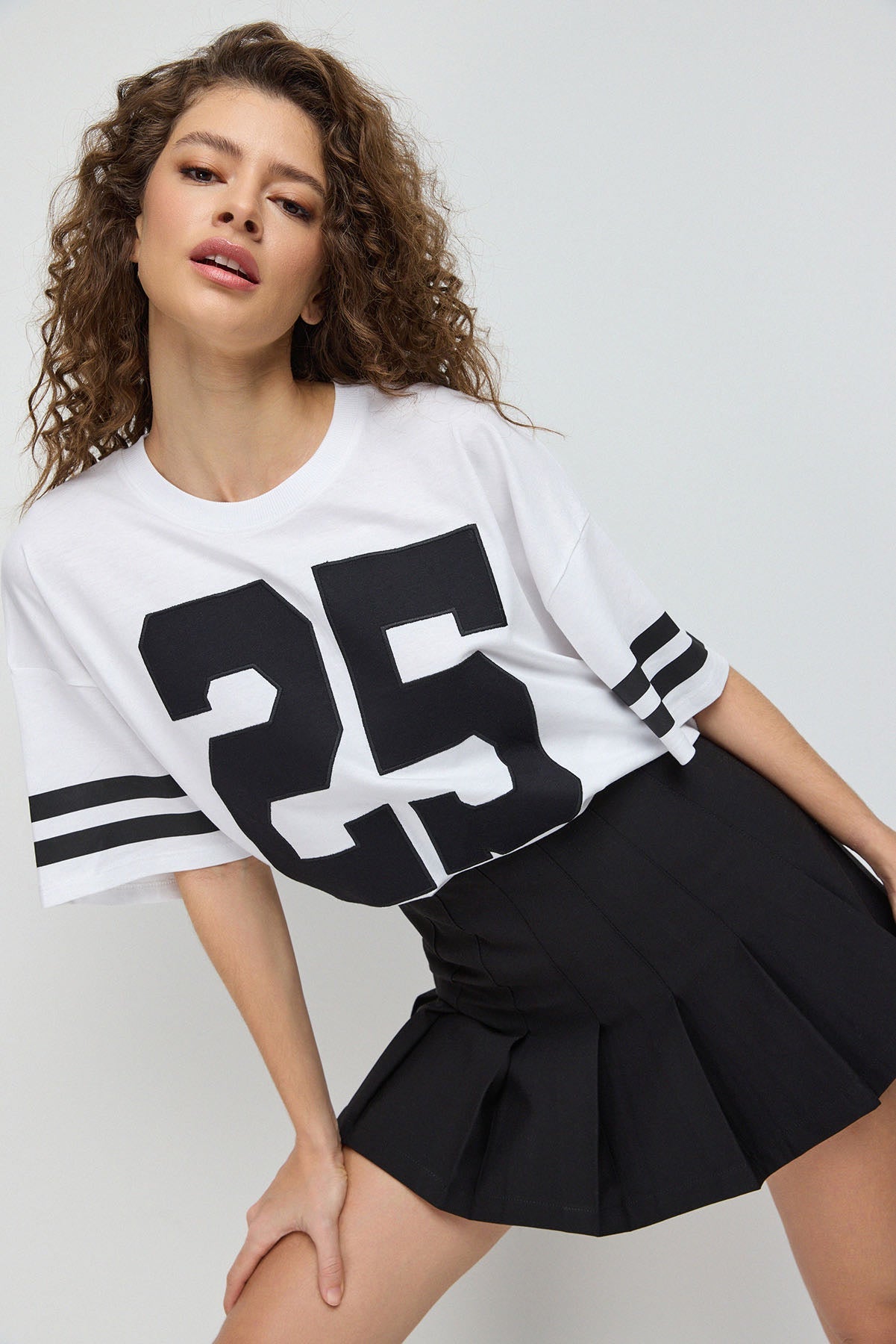 Übergroßes bedrucktes T-Shirt