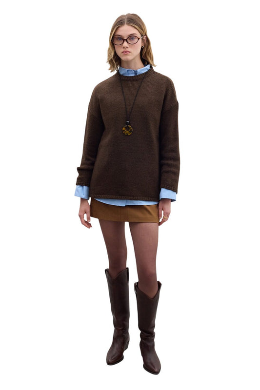 SCHWARZER ÜBERGRÖSSEN-PULLOVER