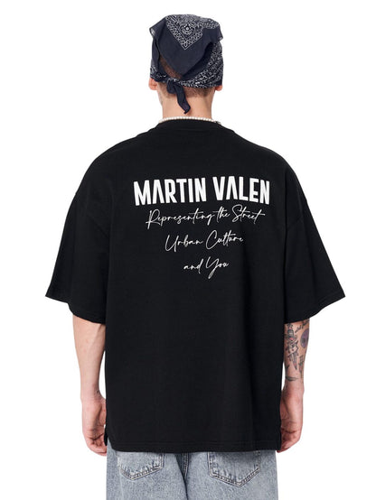 Übergroßes Grafik-Slogan T-Shirt