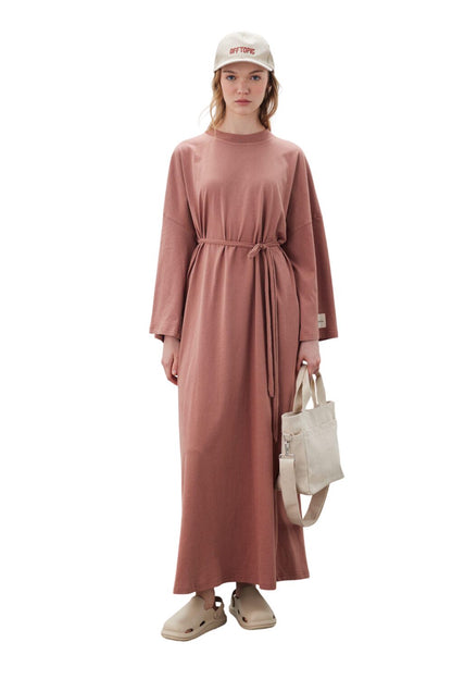 Oversized Langes Komfortkleid Schwarz