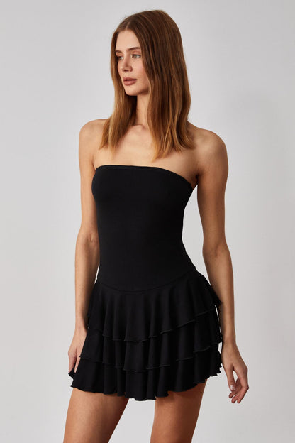 OVIA Damen Ärmelloses Slim Minikleid