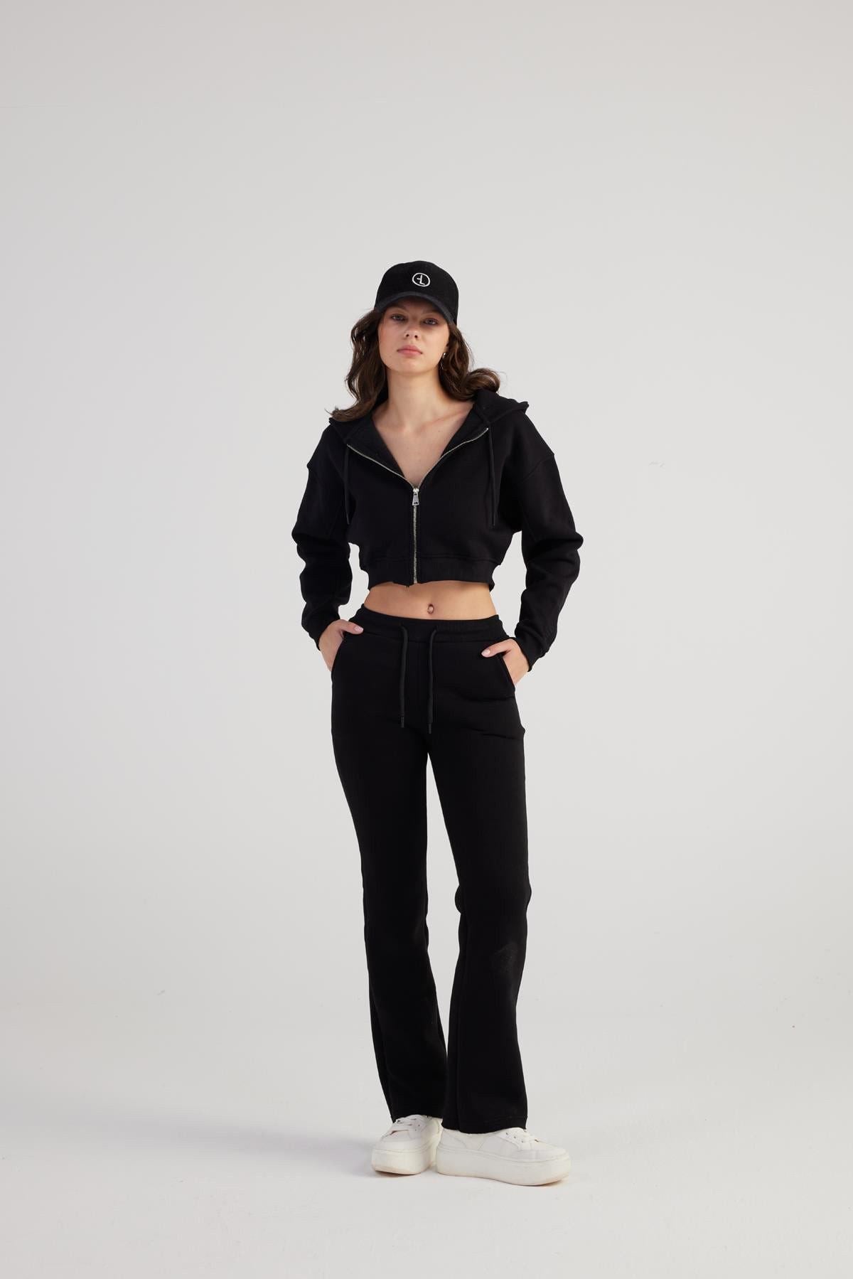 Damen Kaffee Hohe Taille Jogginghose