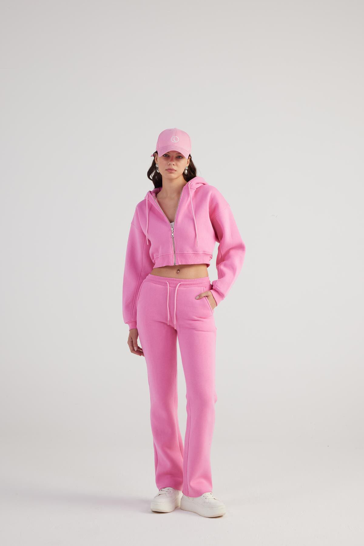 Damen Kaffee Hohe Taille Jogginghose