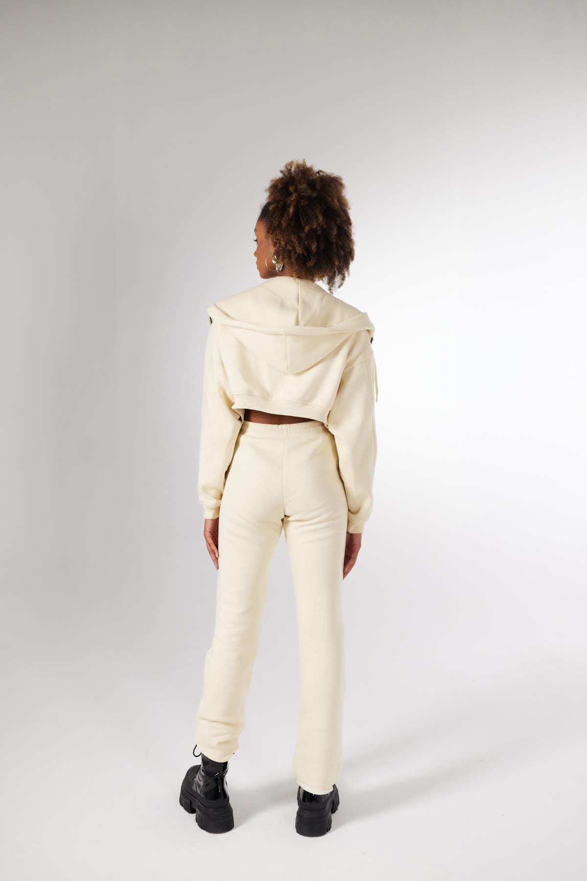 Damen Kaffee Hohe Taille Jogginghose