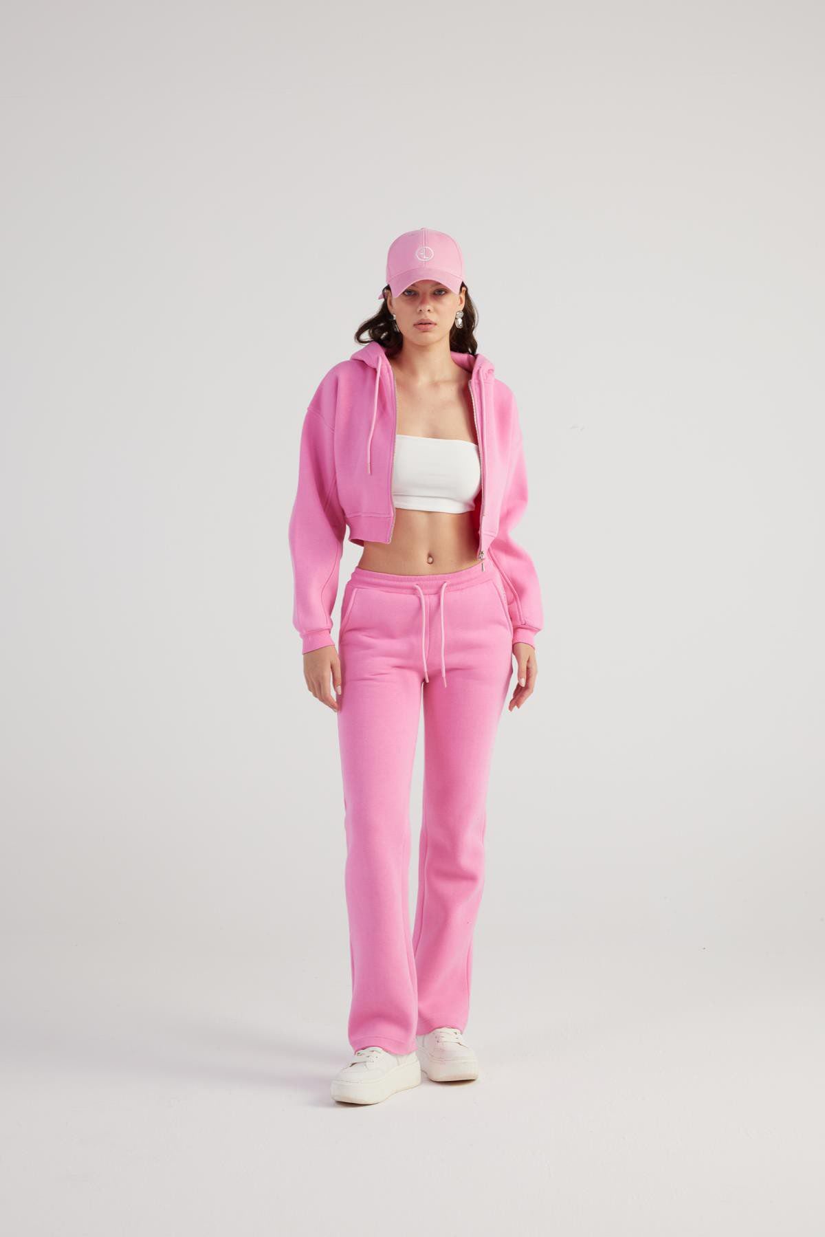 Damen Kaffee Hohe Taille Jogginghose