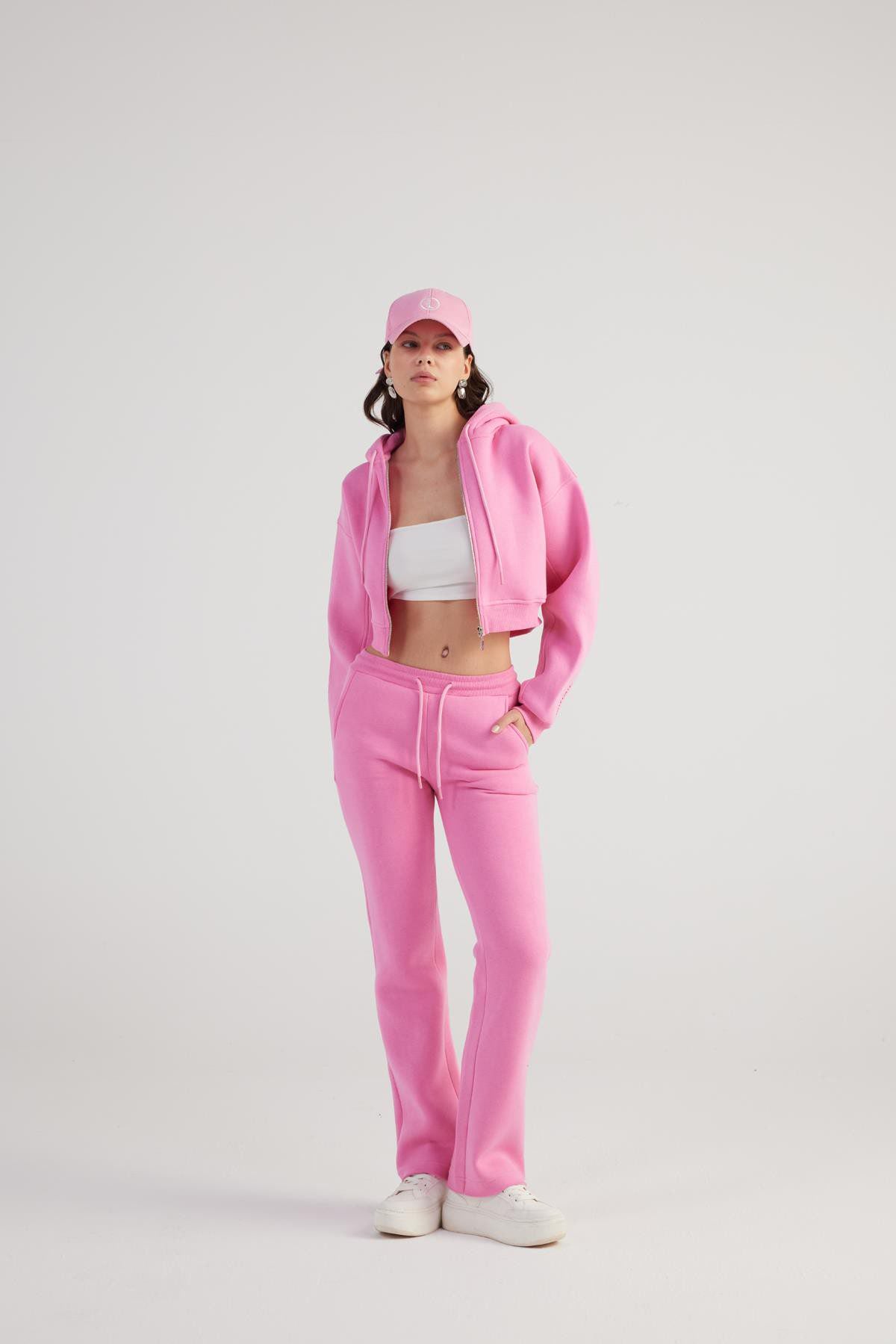 Damen Kaffee Hohe Taille Jogginghose