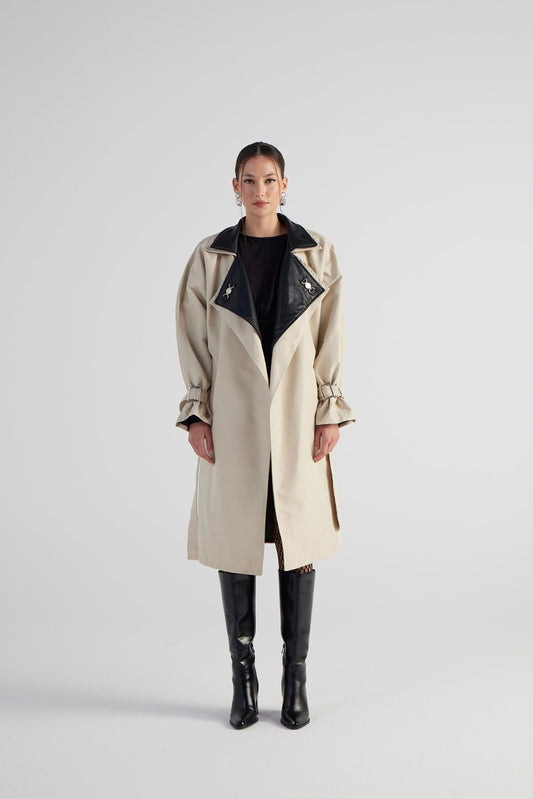 Maxi Jungen Gürtel Umhang Trench