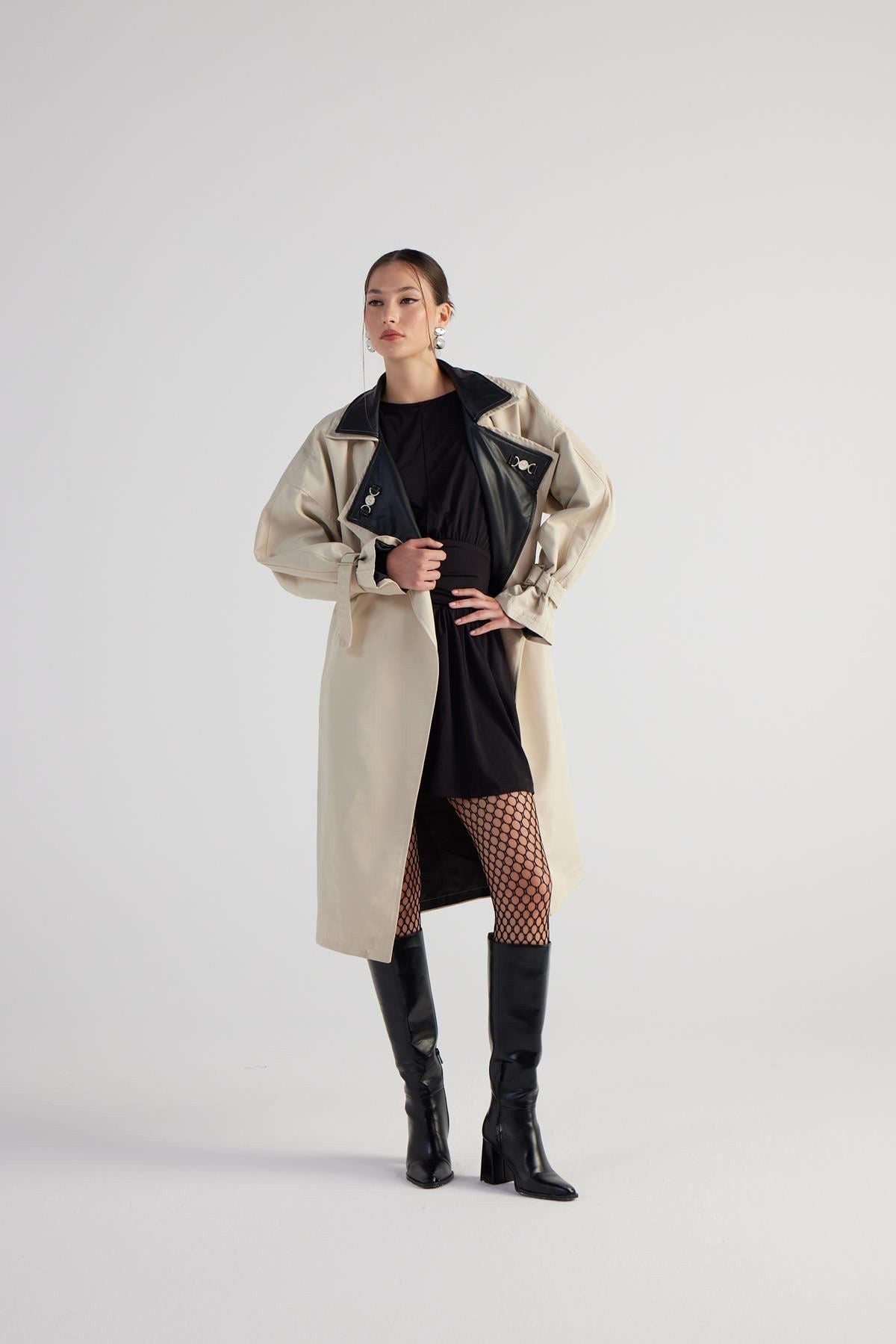 Maxi Jungen Gürtel Umhang Trench