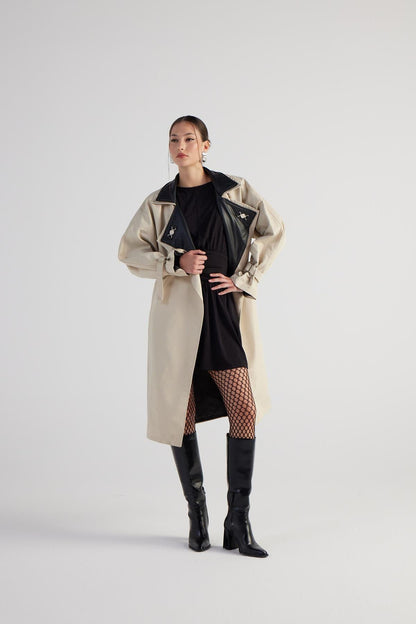 Maxi Jungen Gürtel Umhang Trench