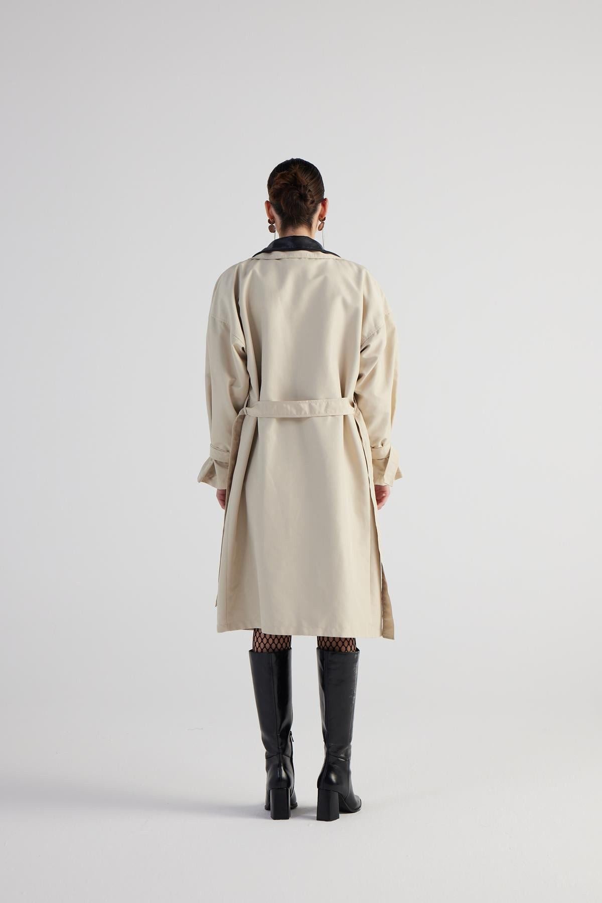 Maxi Jungen Gürtel Umhang Trench
