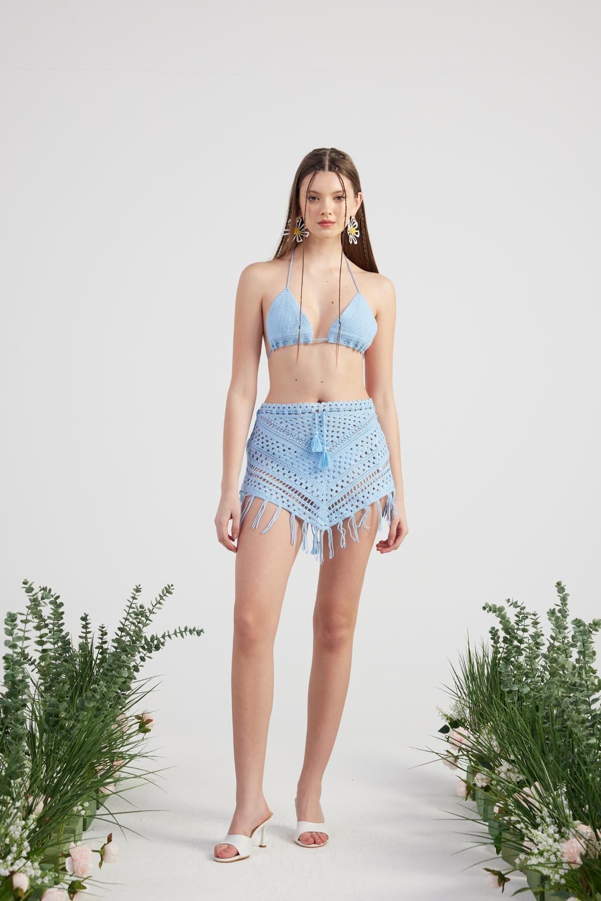 Gemustertes gebundenes Sommerstrickset
