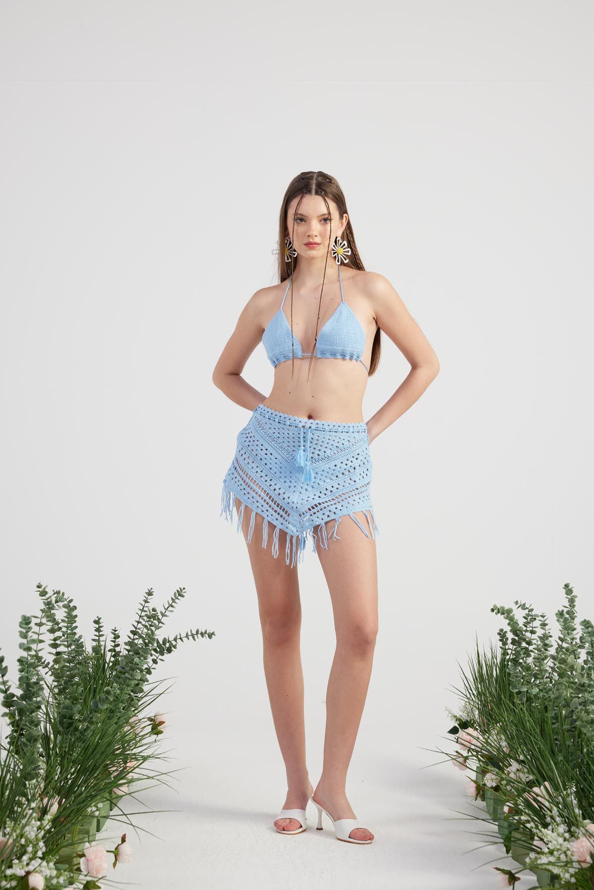 Gemustertes gebundenes Sommerstrickset
