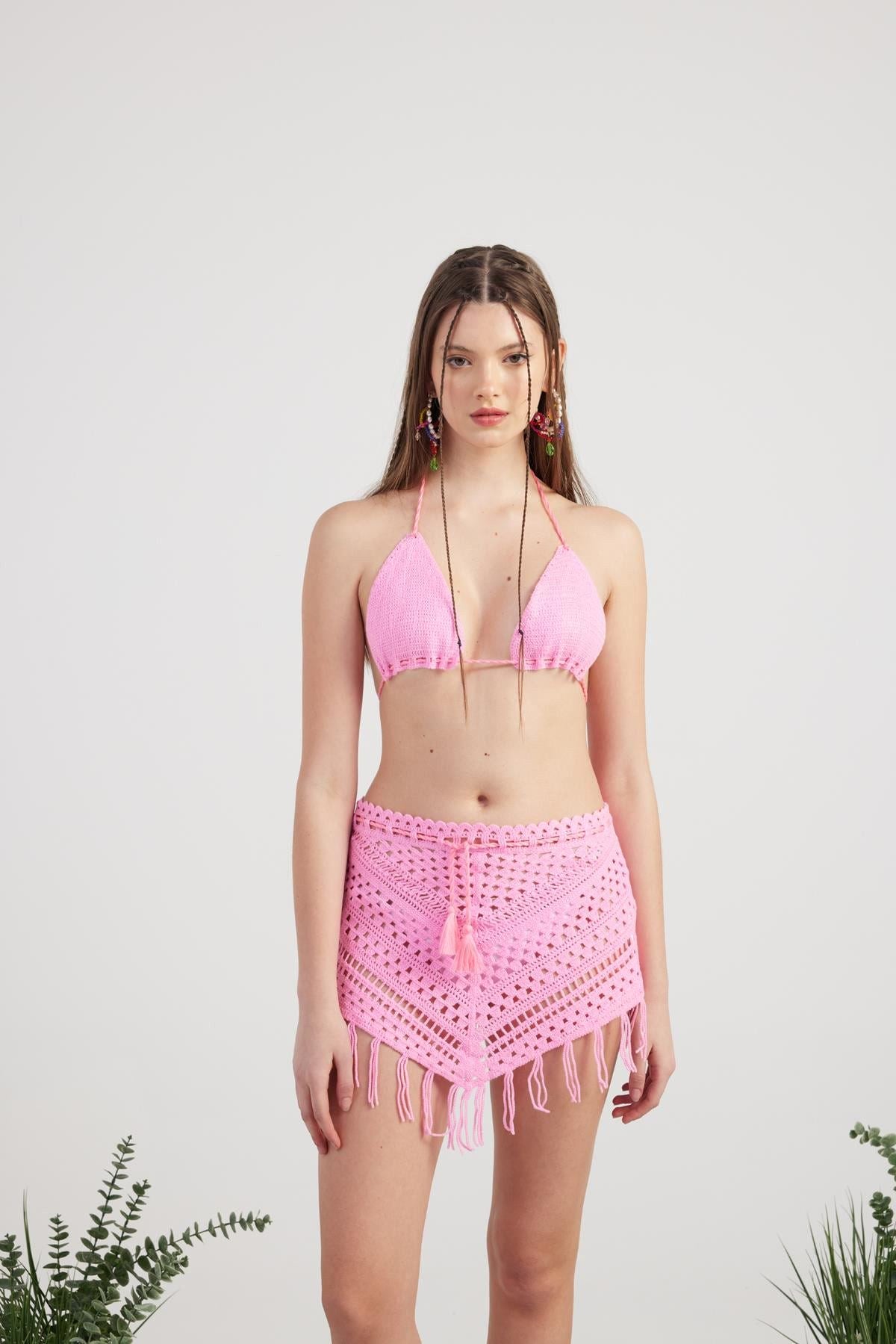 Gemustertes gebundenes Sommerstrickset