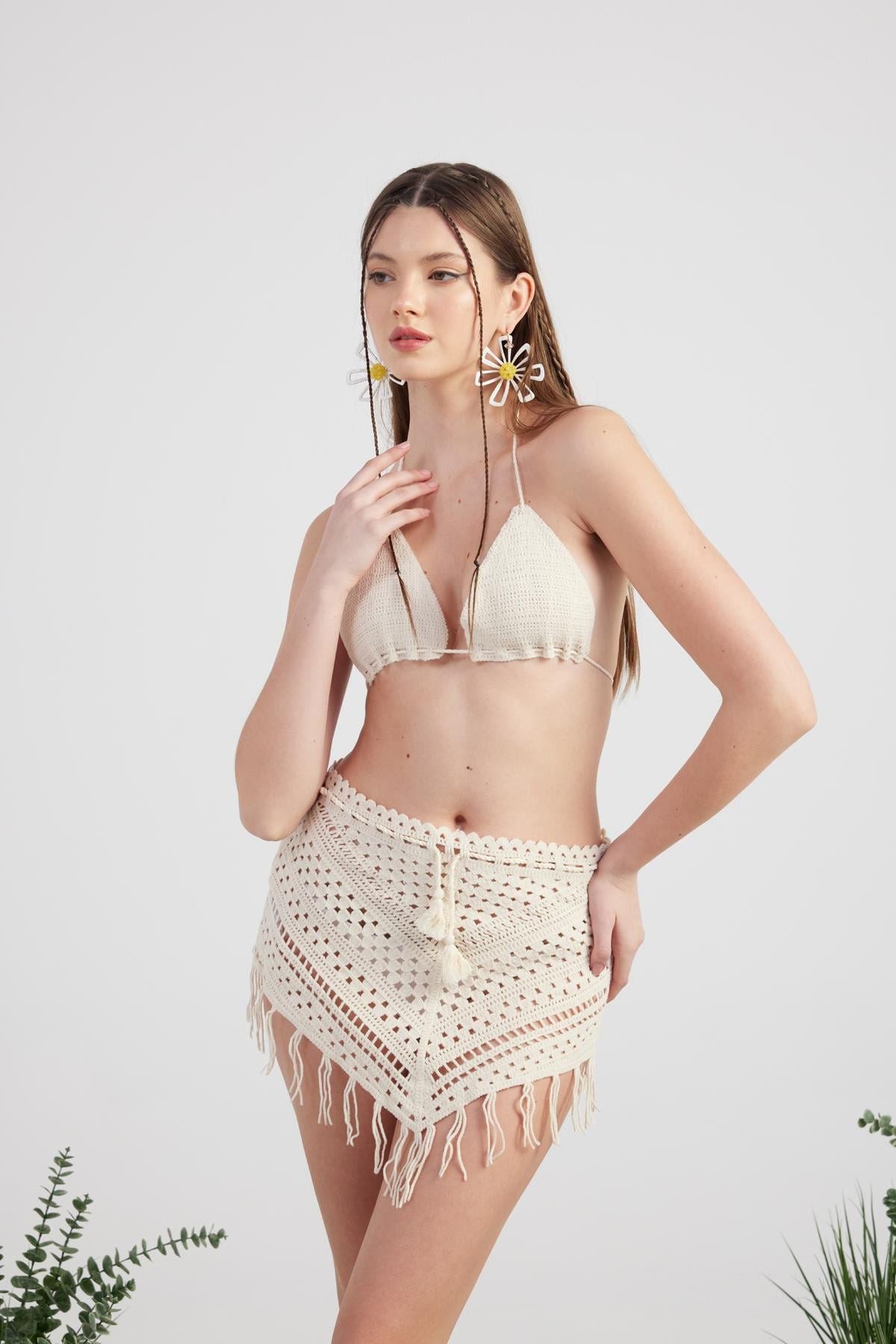 Gemustertes gebundenes Sommerstrickset