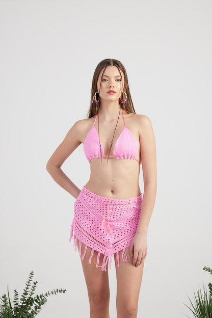 Gemustertes gebundenes Sommerstrickset