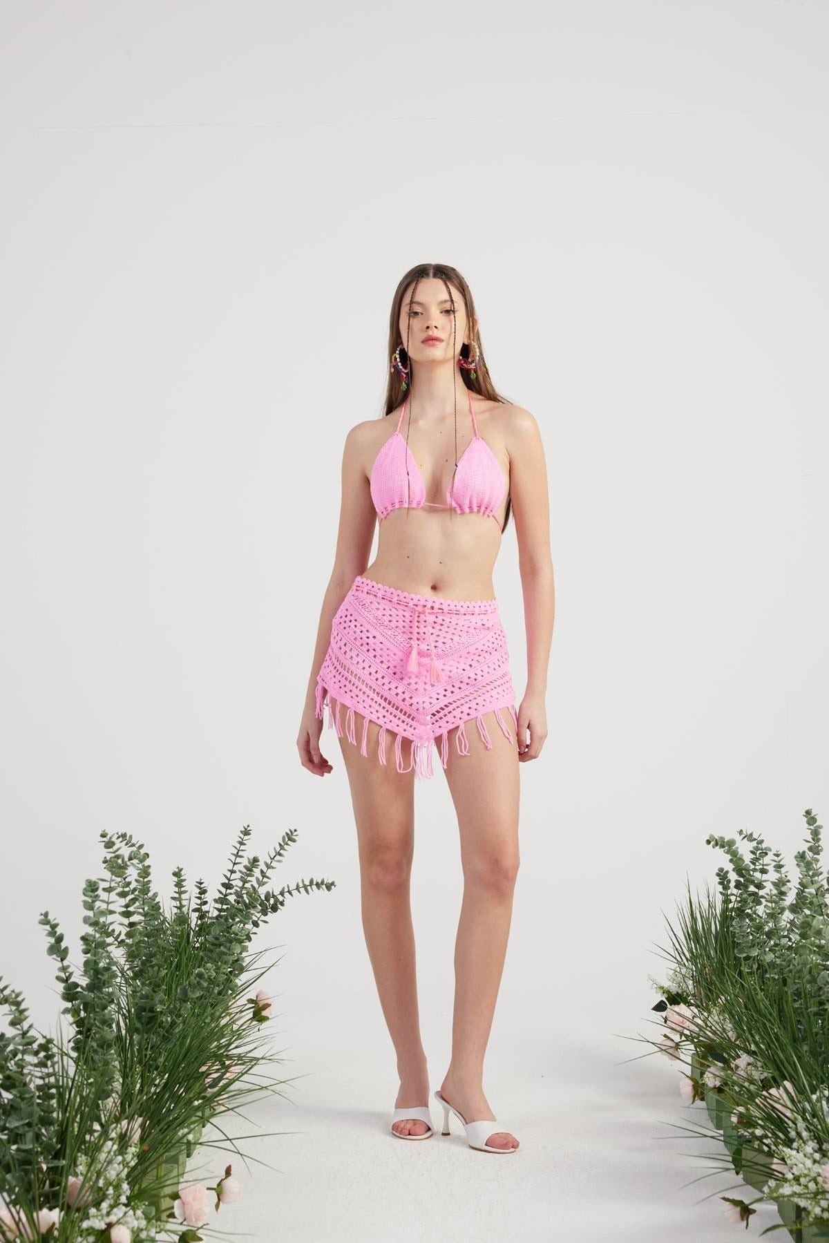 Gemustertes gebundenes Sommerstrickset