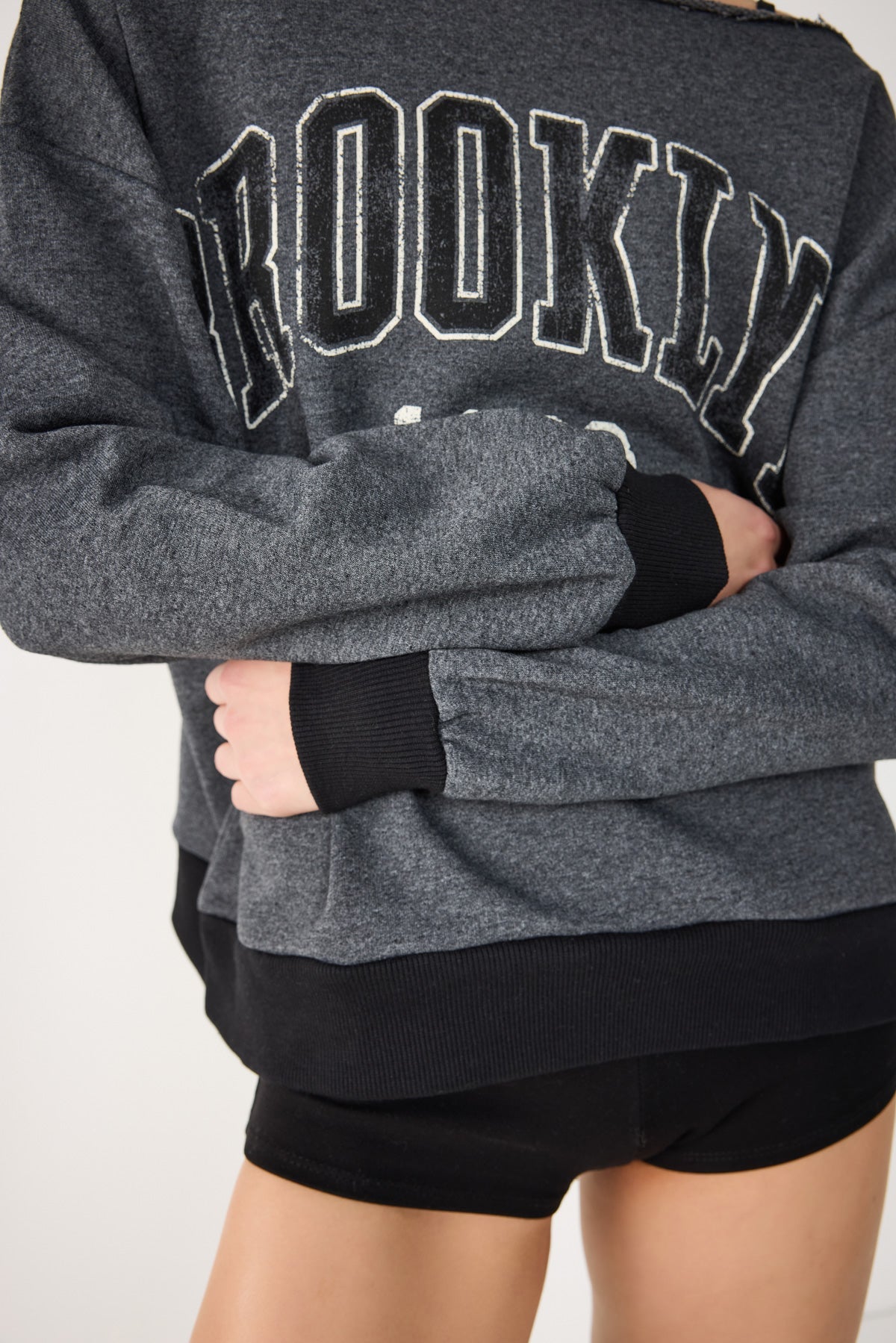 Langärmeliges bedrucktes Sweatshirt