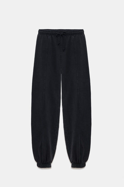 Baumwoll-Sweatpants mit Ballonmuster
