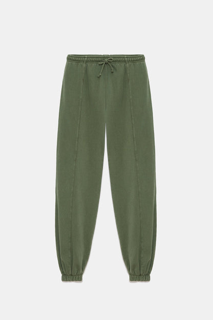 Baumwoll-Sweatpants mit Ballonmuster
