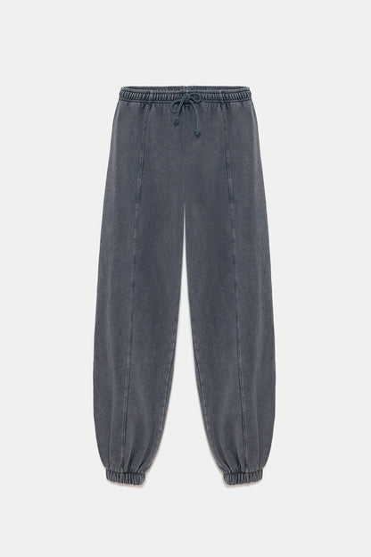 Baumwoll-Sweatpants mit Ballonmuster