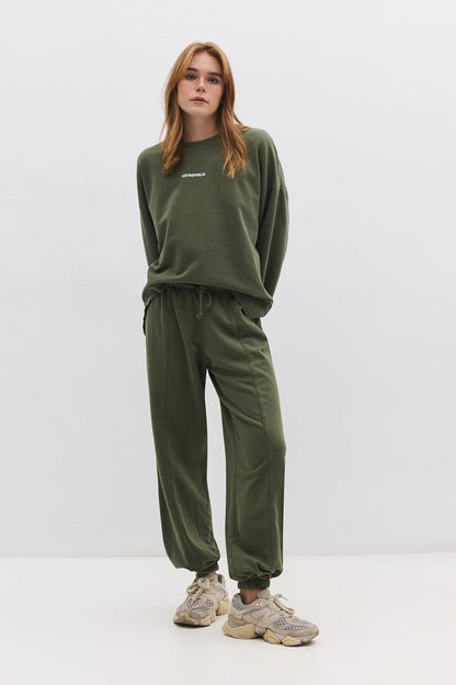 Baumwoll-Sweatpants mit Ballonmuster