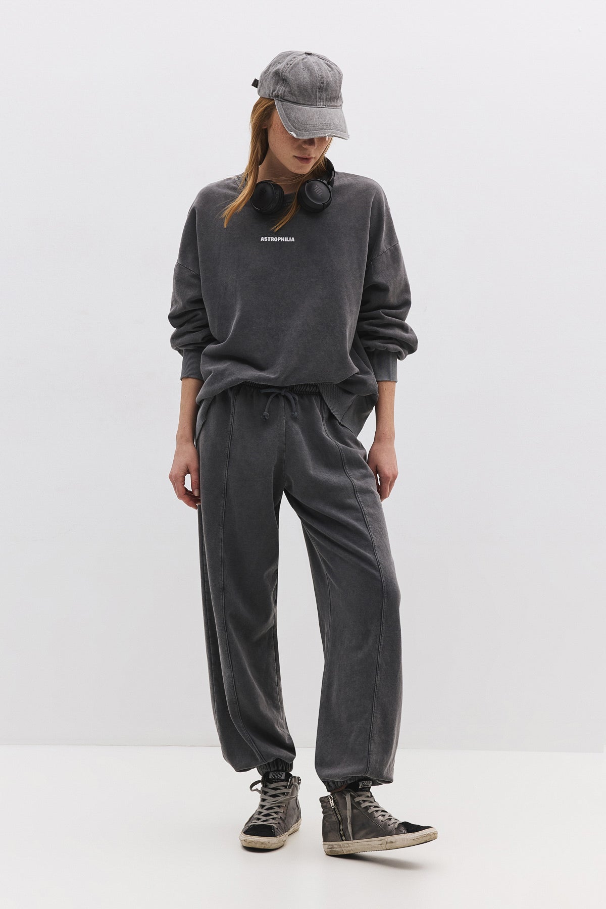 Baumwoll-Sweatpants mit Ballonmuster
