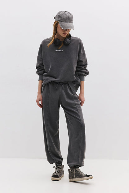 Baumwoll-Sweatpants mit Ballonmuster