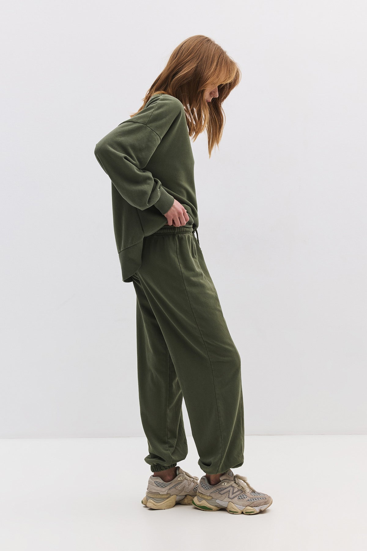 Baumwoll-Sweatpants mit Ballonmuster