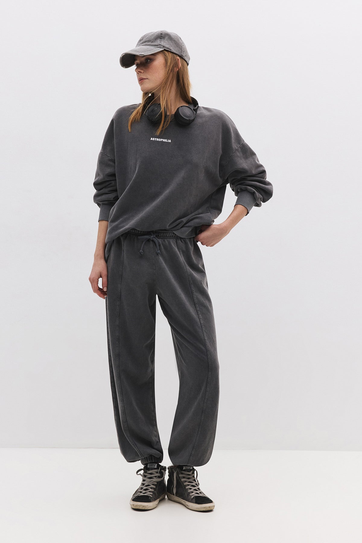 Baumwoll-Sweatpants mit Ballonmuster
