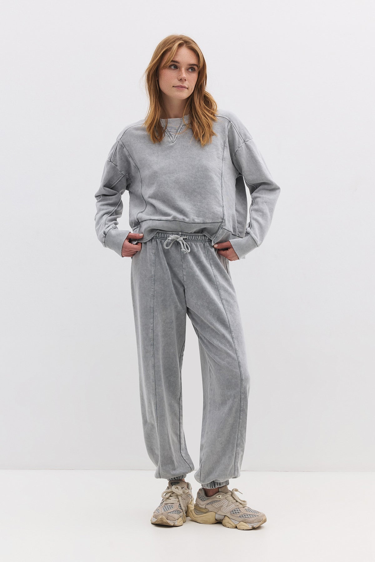 Baumwoll-Sweatpants mit Ballonmuster