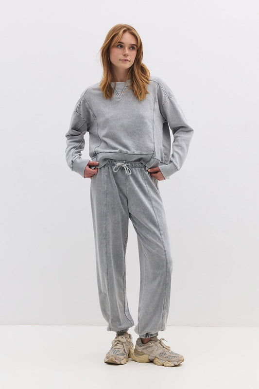 Baumwoll-Sweatpants mit Ballonmuster