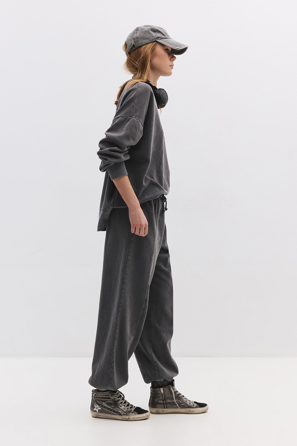 Baumwoll-Sweatpants mit Ballonmuster