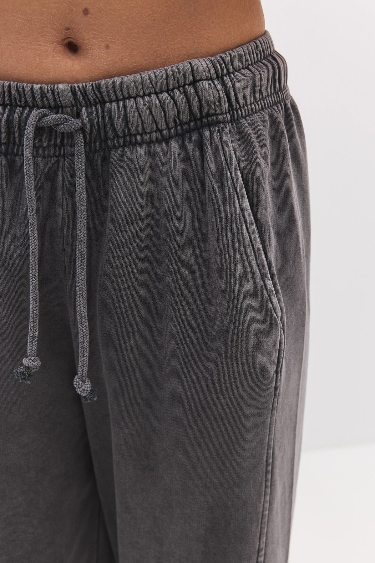 Baumwollhose mit weitem Bein