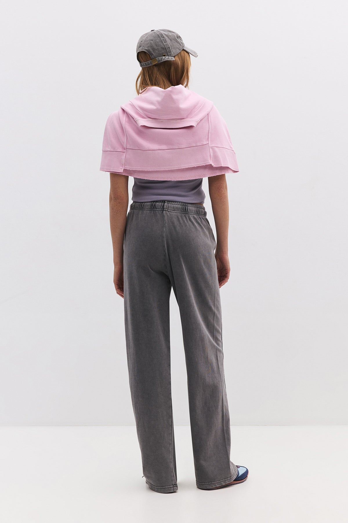 Baumwollhose mit weitem Bein
