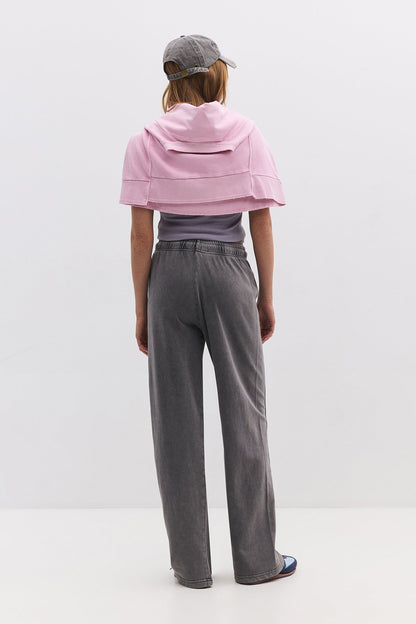 Baumwollhose mit weitem Bein