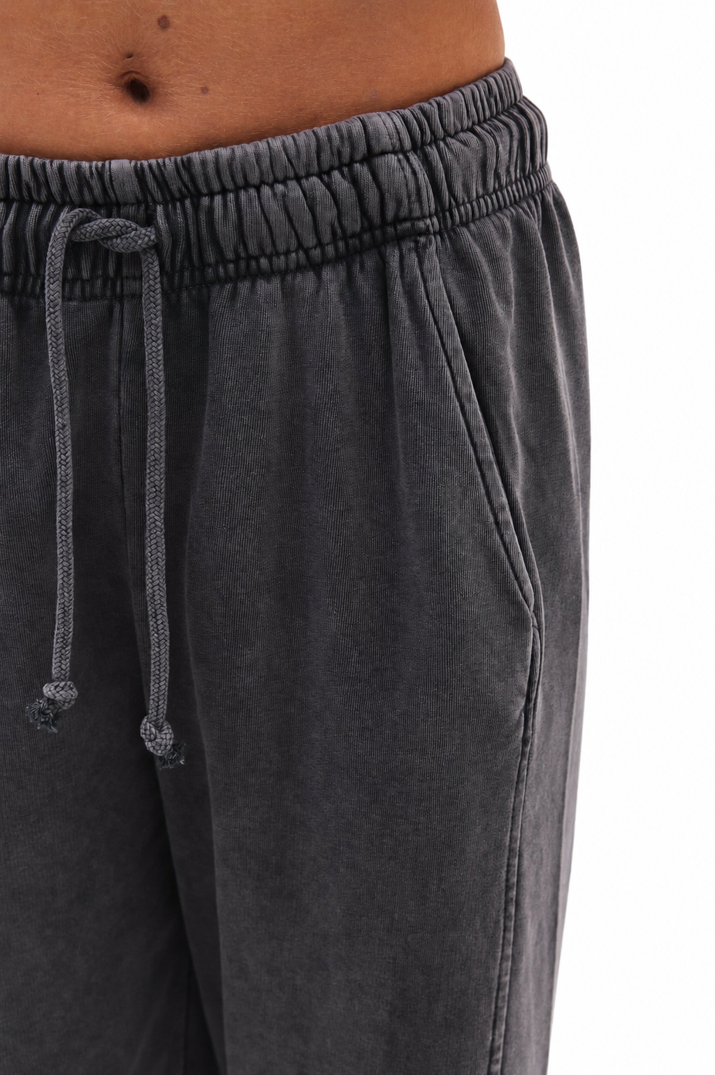 Baumwollhose mit weitem Bein