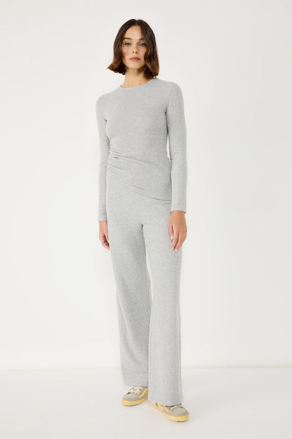 Baumwollhose mit weitem Bein