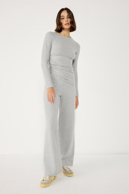 Baumwollhose mit weitem Bein