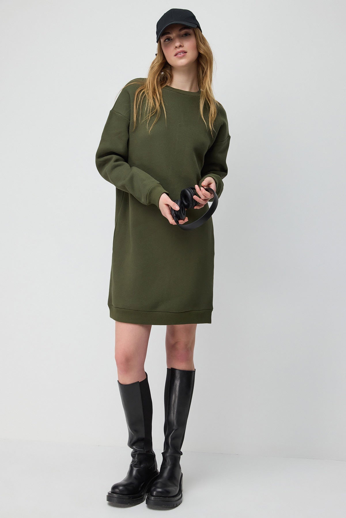 Baumwoll-Sweatshirtkleid