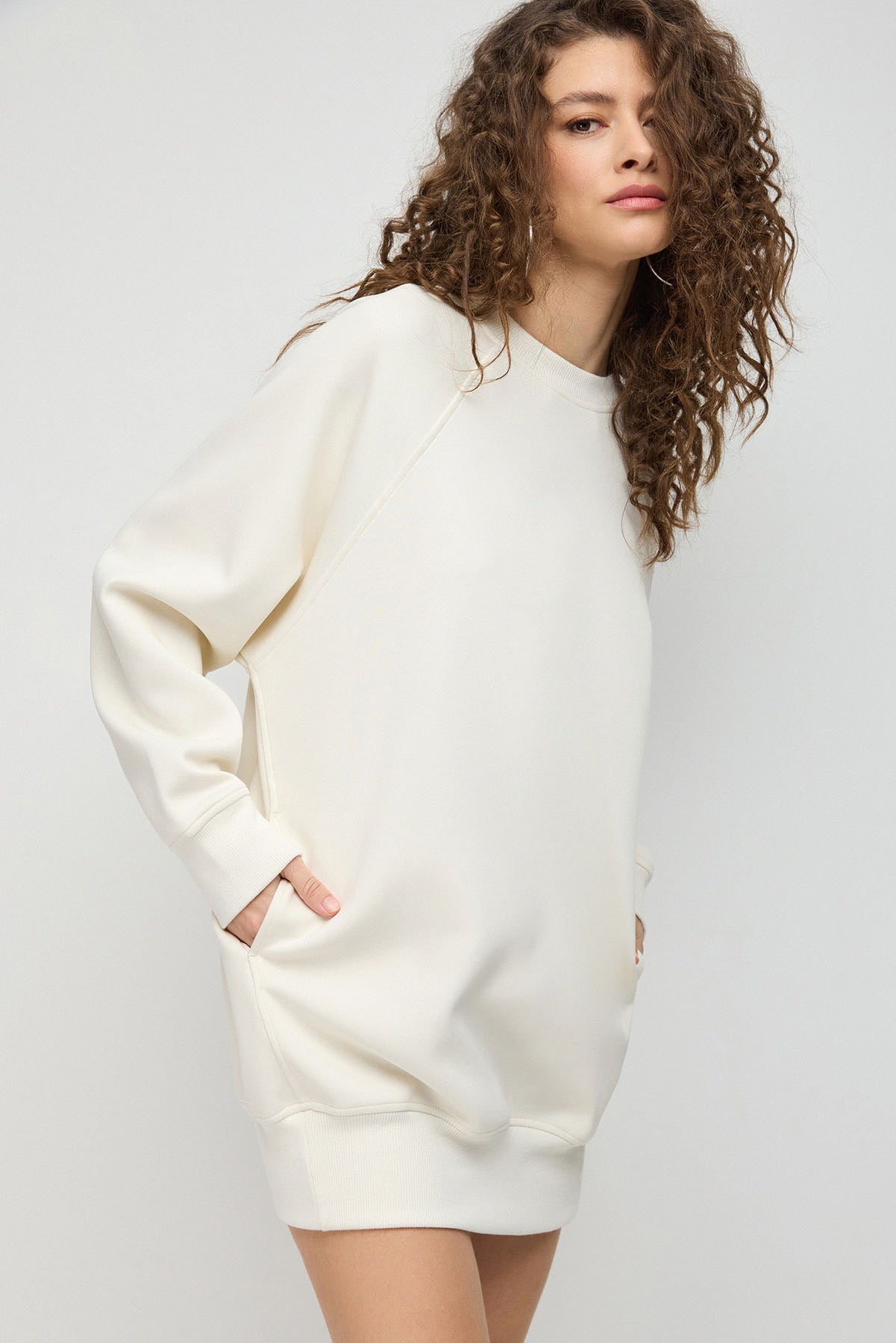 Langes Baumwoll-Sweatshirt