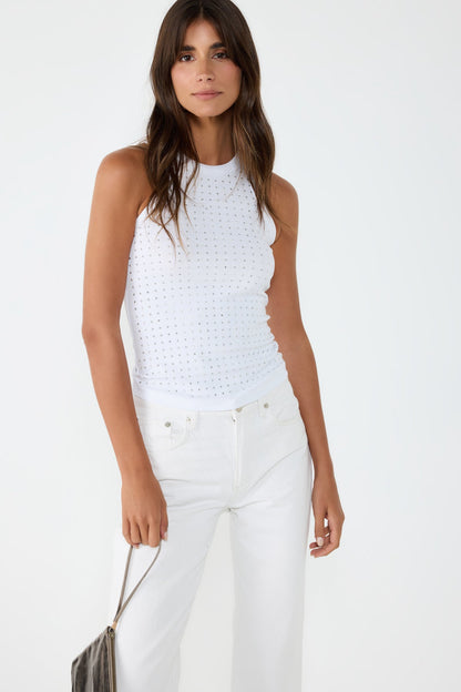 Verzierte ärmellose Bluse