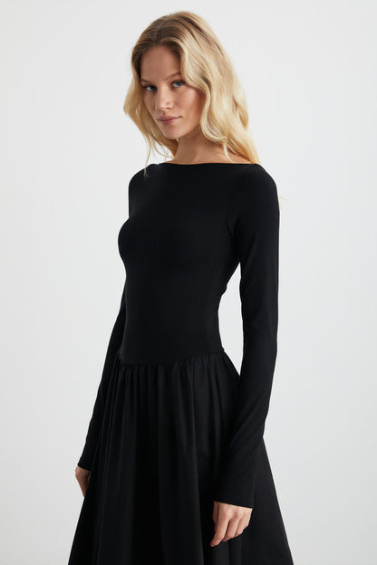 Pani Damen Maxi Viskose Kleid