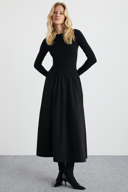 Pani Damen Maxi Viskose Kleid