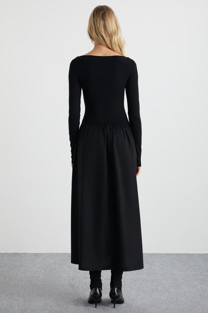 Pani Damen Maxi Viskose Kleid