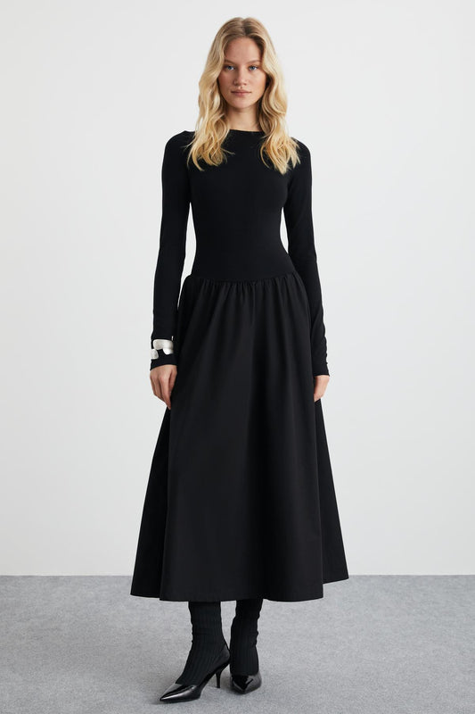 Pani Damen Maxi Viskose Kleid