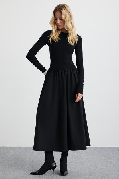 Pani Damen Maxi Viskose Kleid