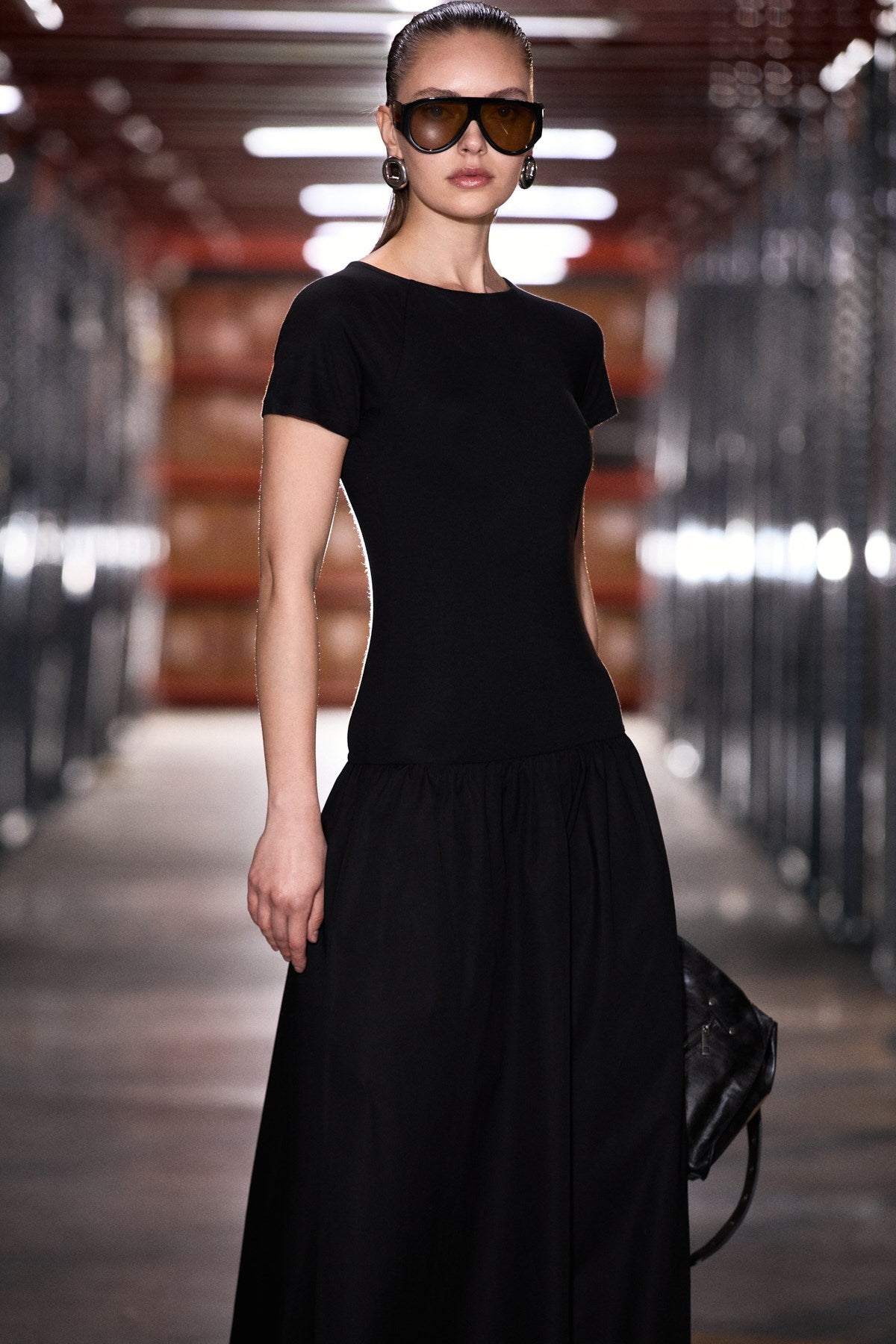Pani Damen Baumwoll Maxikleid