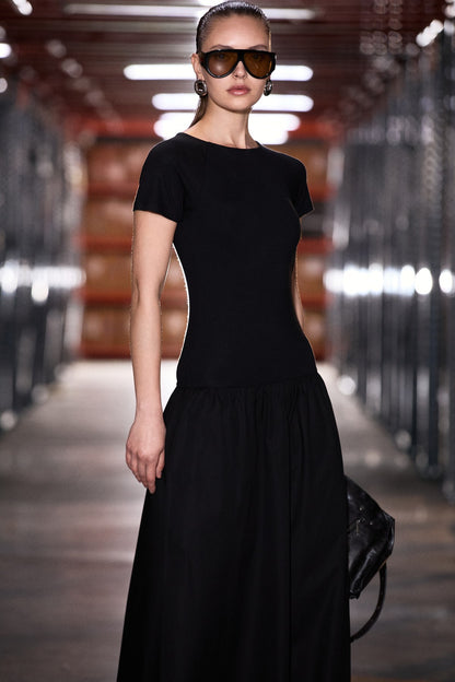 Pani Damen Baumwoll Maxikleid