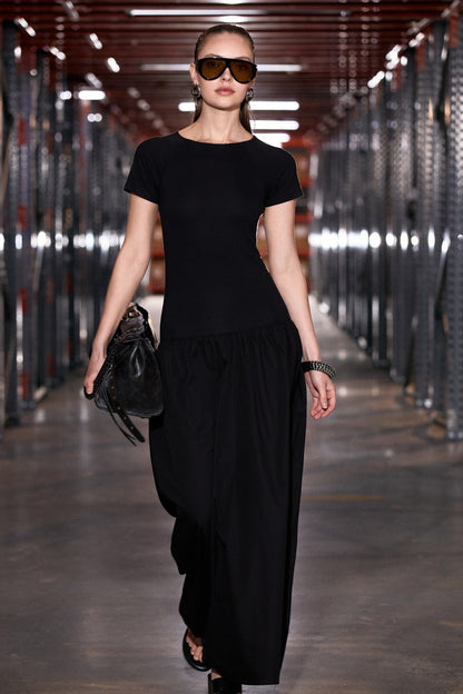 Pani Damen Baumwoll Maxikleid
