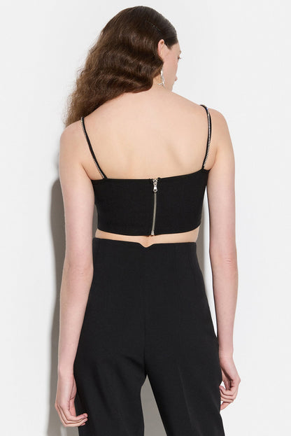 Verzierte Crop-Bluse